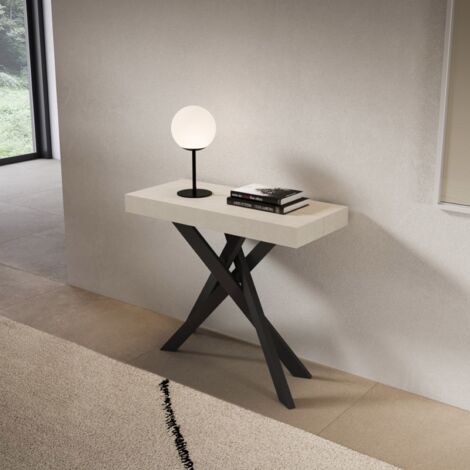 Consolle allungabile Libo Premium Small - Cashmere gambe antracite 90x40/196 cm