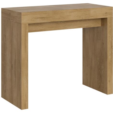 Consolle allungabile - ROXELL - Colore: Quercia Natura - Dimensioni: 90x40/300