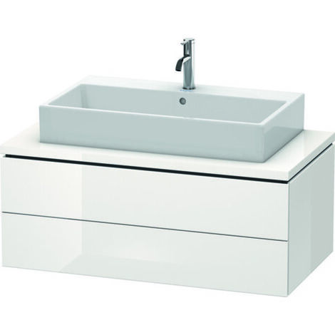 Consolle bassa L-CUBE 400x1020x547mm bianco lucido mancanza