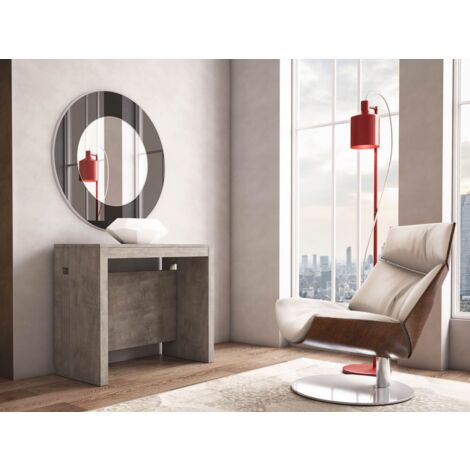 Consolle CLEVER con allunghe incorporate Cemento