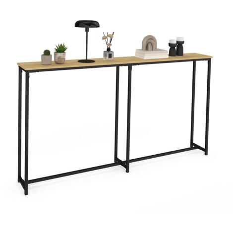 IDMARKET Consolle da divano DETROIT design industriale salvaspazio