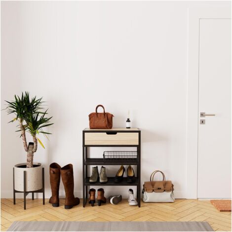 Consolle d'ingresso in metallo e legno WILKO