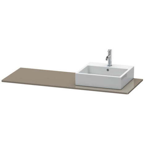 Consolle Duravit XSQUARE 16x1400x550mm con flanella grigia lucida traforata dritta