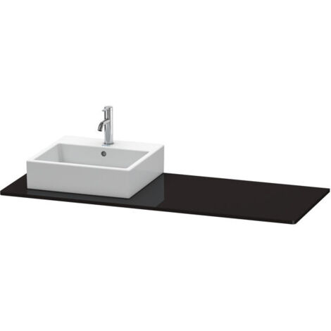 Consolle Duravit XSQUARE 16x1400x550mm con ritaglio sinistro nero lucido