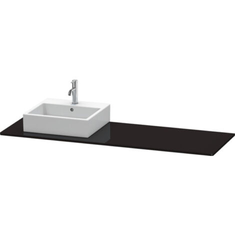 Consolle Duravit XSQUARE 16x1600x550mm con ritaglio sinistro nero lucido
