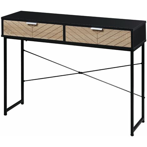 Consolle Fissa 100x30x75 cm in Metallo Nero