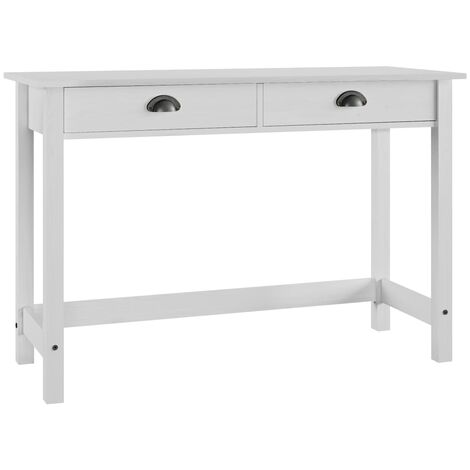 CONSOLLE Tavolo legno bianco 4 cassetti mobile ingresso doghe cm80x30 h81  shabby » Mamocek