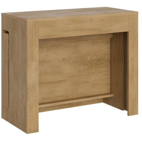 Consolle in legno nobilitato ELIA allungabile fino a 302 cm Quercia allunghe interne