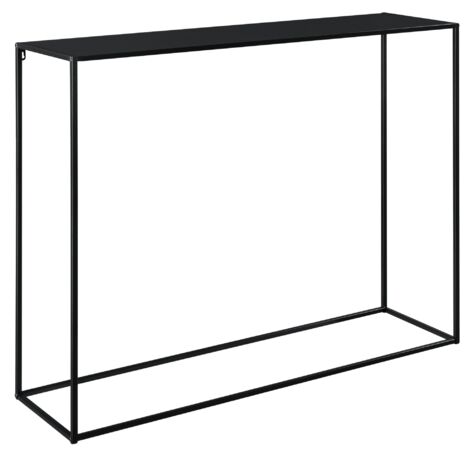 Consolle in metallo 92 x 115 x 32 cm nero opaco 030008565