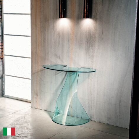 Consolle in Vetro Curvato L 81 Made in Italy - Orchidea