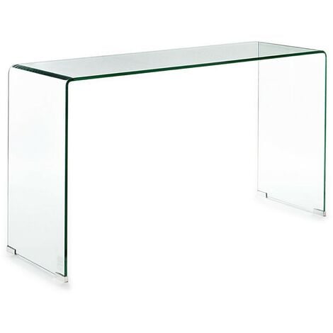 Consolle in vetro curvato trasparente cm. H.70 x L.125 x P.40