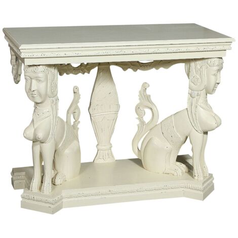 Consolle ingresso in legno 114x49x81 cm Mobili ingresso particolari Consolle bianca