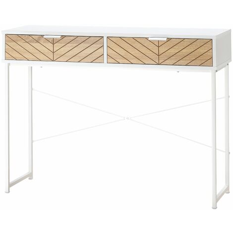 Consolle Moderna per Ingresso e Soggiorno 100x30x75 cm in Metallo Bianco