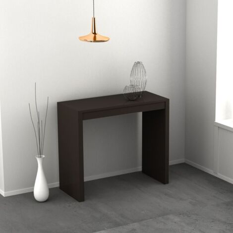 Consolle Sya allungabile colore brown marrone laccato lucido o opaco 3 mt