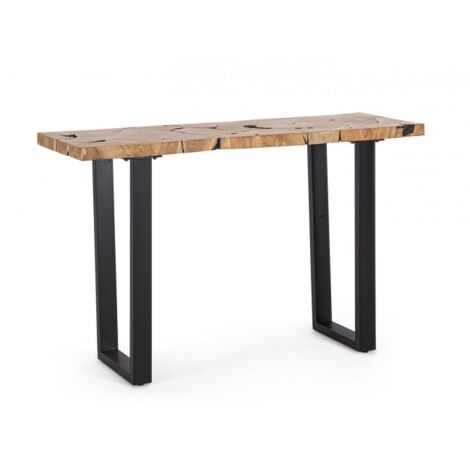Consolle Teak Marrone Industriale da Interno 120x40 - MIRANDA