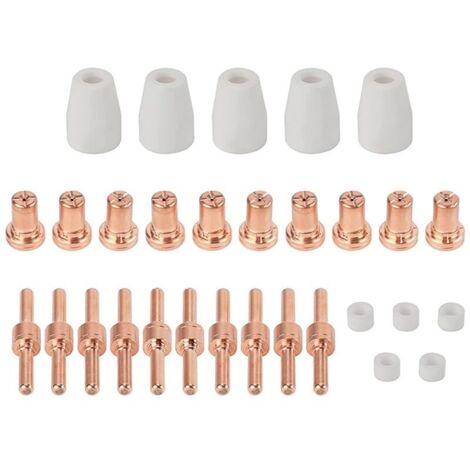 Consommables plasma PT31 compatibles avec les torches de découpe plasma CUT35, CUT40 et CUT50 (PT31, LG40, 30 pièces)