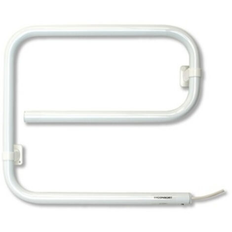 CONSORT CLAUDGEN TRJ40 Toweldry 40W Electric Heated Towel Rail White with Adjustable Brackets