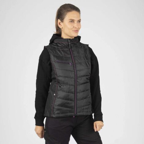 CONSTANCE DOUDOUNE SANS MANCHES DE TRAVAIL 1575 Noir , Fushia 3XL