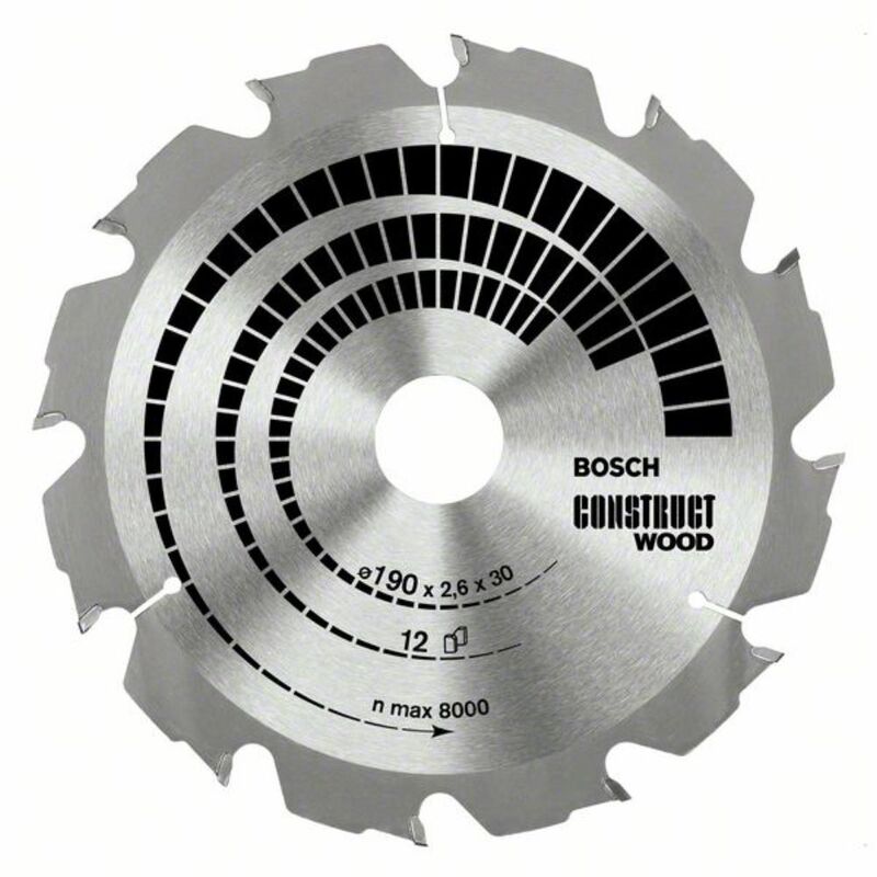 Image of Bosch - Bleat della sega circolare costruisce il legno. 190 x 20/16 x 2,6 m