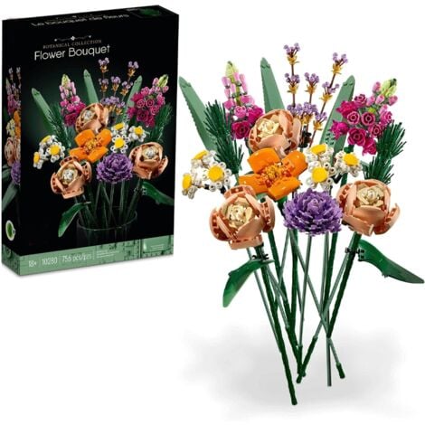 Construction Bouquet - Artificial Flowers with Roses, Decorative Home Accessories, Gift for Him and Her, Botanical Collection and Tableware for Adults.
