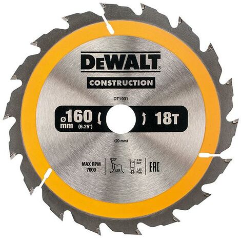 Construction Circular Saw Blade 160 X 20Mm X 18T