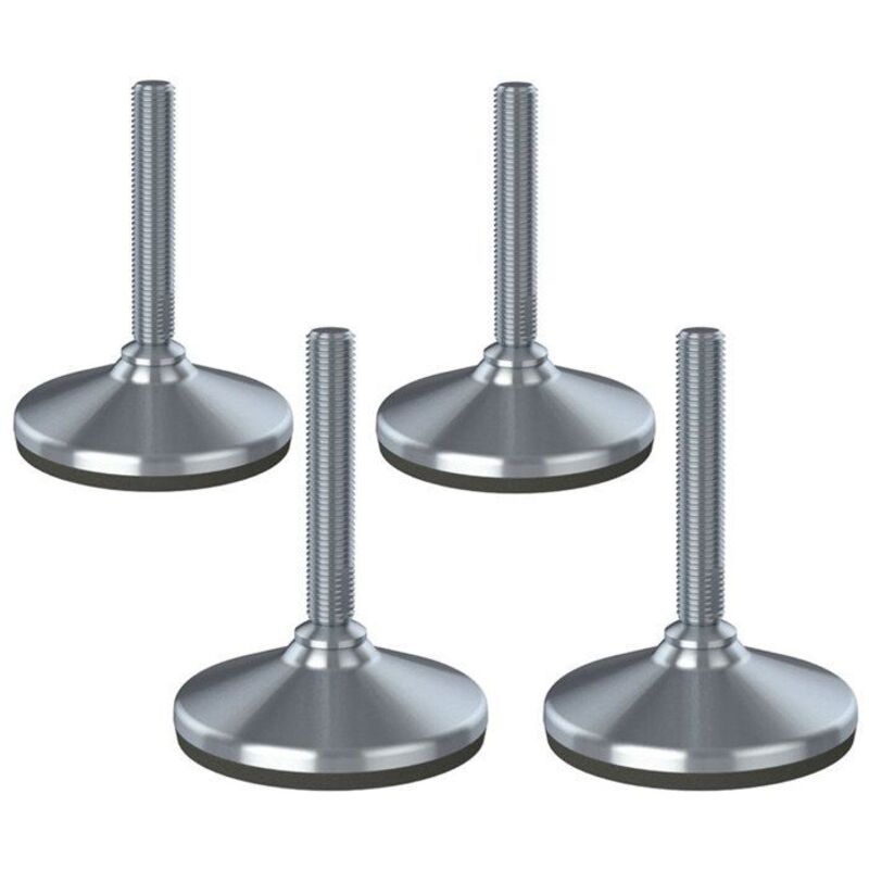construction site equipment stainless steel leveling foot base 16x100x105mm and anti-vibration pad 2200 kg-Set 4