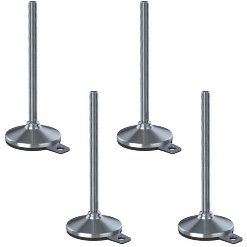 construction site equipment stainless steel leveling foot base 16x150x230mm and anti-vibration pad1500kg-Set of 4