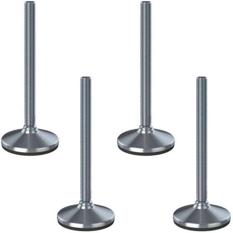 construction site equipment stainless steel leveling foot base 20x230x105mm and anti-vibration pad 2200 kg-Set 4