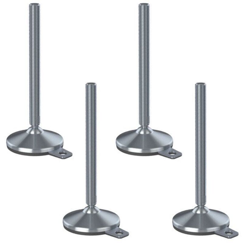 construction site equipment stainless steel leveling foot base 20x230x105mm and anti-vibration pad2200kg-Set of 4