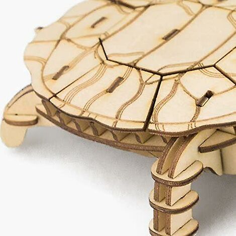 Construisez votre propre puzzle d'assemblage en bois 3d, kit d'artisanat en bois, modèle de tortue