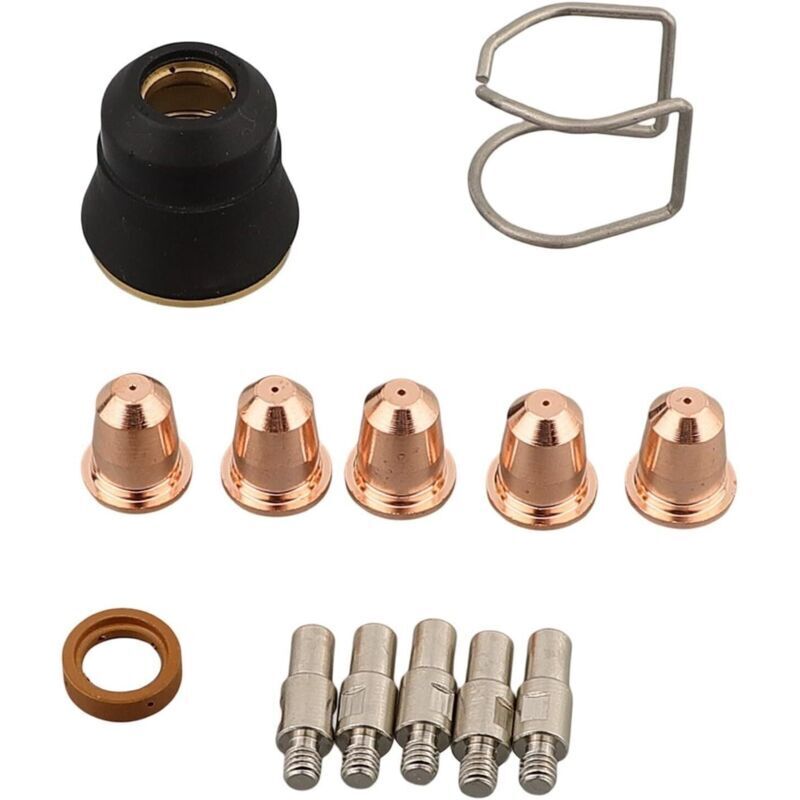 Consumable parts kit for Ergocut S25K S35K S45 plasma torch with 13 essential parts including electrode and nozzle