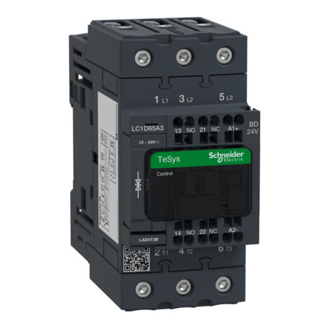 CONT EVERLINK 3P AC3 440V 65A CTRL RESS BOB 24V CC  - LC1D65A3BD