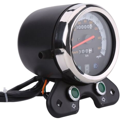 Contachilometri universale doppio per moto, tachimetro, indicatore km/h, retroilluminazione a LED, contachilometri digitale con indicatori di direzione/luci di intervallo e display del faro