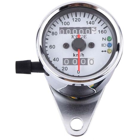 Contachilometri universale per motocicletta, tachimetro, indicatore KM/H, segnale argento