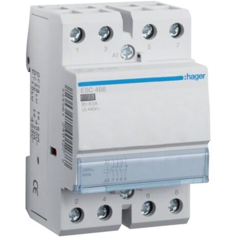 Contact 63A, 3F+1O, 230V - AUTOMATISMES HAGER ESC466
