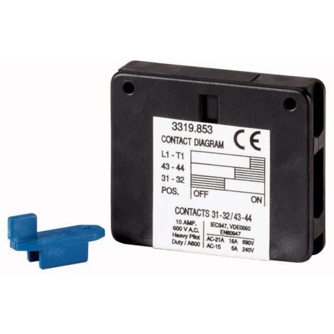 Contact auxiliaire 1F+1O pour QM40/63001319851 EATON QMAUX1NO+1NC40/63