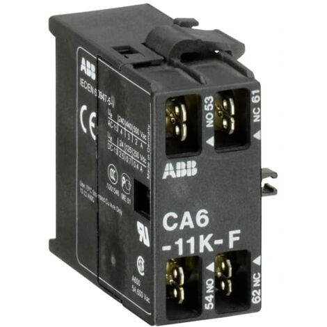 Contact auxiliaire ABB CA6 2 contacts 1NF/1NO Surface ( Prix pour Paquet de 10 )