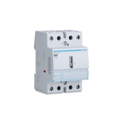 Contact cde manu 63A, 2F, 230V - AUTOMATISMES HAGER ERC263
