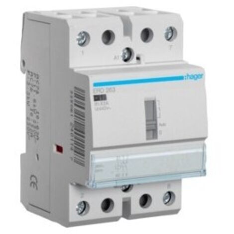 Contact cde manu 63A, 2F, 24V - AUTOMATISMES HAGER ERD263
