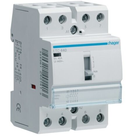 Contact J/N 40A, 4F, 230V - AUTOMATISMES HAGER ETC440