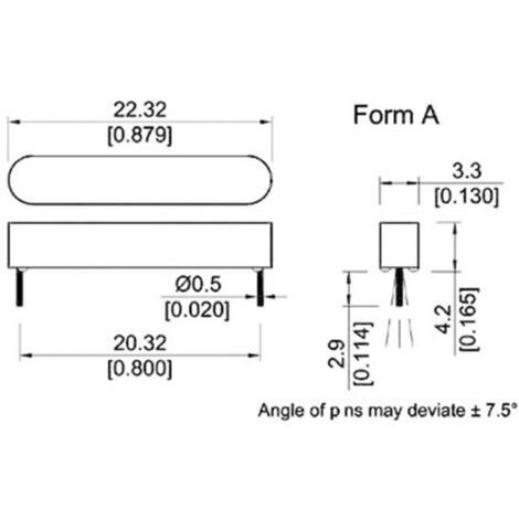 Contact Reed StandexMeder Electronics MK06-8-C 2206080002 1 NO (T) 180 V/DC, 180 V/AC 0.5 A 10 W 1 pc(s) A736471