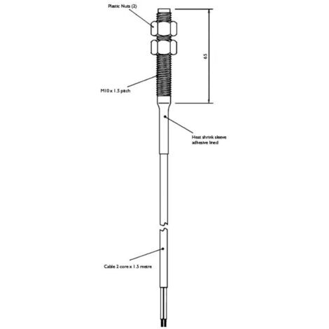 CONTACT REED TE CONNECTIVITY SENSOR PS801 PS 801 1 NO (T) 100 V/DC, 250 V/AC 1 A 10 W 1 PC(S)