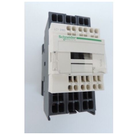 Contacteur 18A 3P 440V AC-3 contact 3F (3NO) aux 1F 1O bobine 42V AC 50-60Hz bornes à ressort TESYS Schneider Electric LC1D183D7