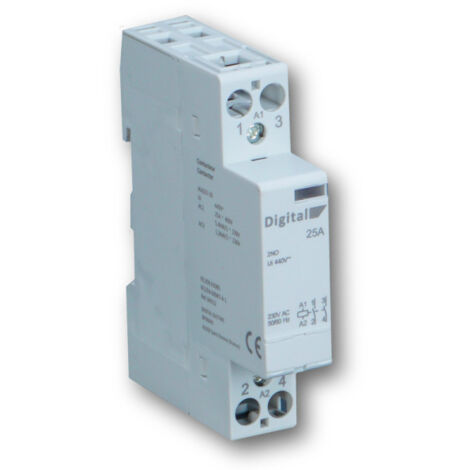 Contacteur 2x25A 220Vac 2NO - Digital electric 04512