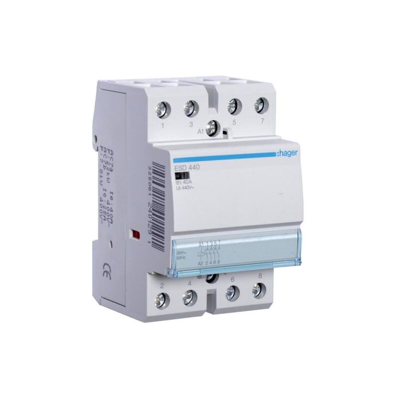 Contacteur 400V 40A 4F Bobine 24V Hager ESD440