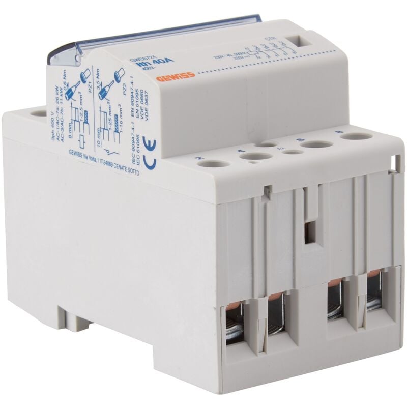 Gewiss - contacteur 230 v 4 na 40 a 3 modules GWD6724