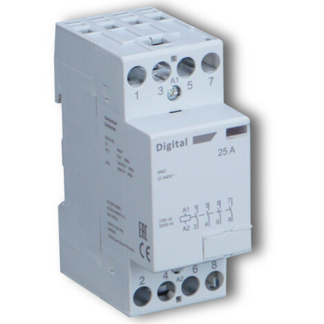 Contacteur 4x25A 400Vac 4NO - Digital electric 04522