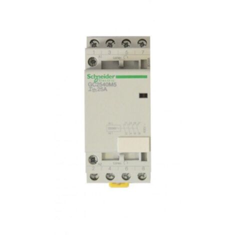 Schneider Electric – Disjoncteur tripolaire 25A – Courbe de déclenchement C – Tension 220-240V AC – 4 pôles normalement ouverts – IP20 pour tableaux électriques - GC2540M5