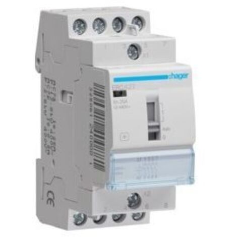 Contacteur à commande manuelle 25A. 2F+2O. 230V HAGER ERC427
