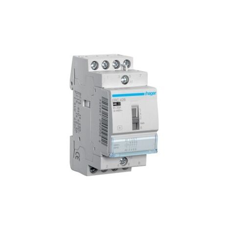 Contacteur à commande manuelle 25A 4 contacts à Ouverture 230V HAGER ERC426